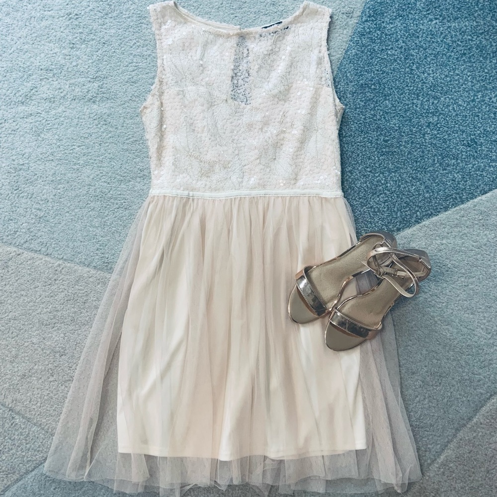Dorothy Perkins Blush Pink Sequin Midi Dress